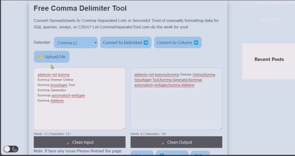 Automatic Comma Adder | Free Online Comma Separator Tool 1 How to use comma delimiter tool comma adder