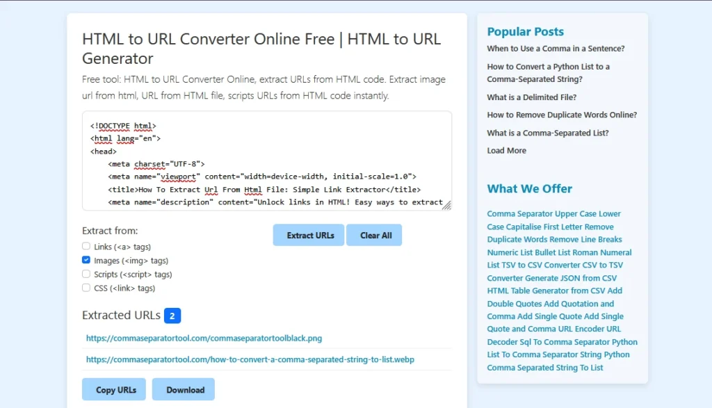 How To Extract Urls From Html Files Online | Extract Links From HTML 6 How To Extract Urls From Html Files