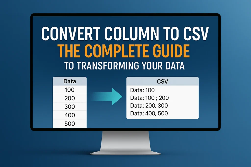 Convert Column to CSV: The Complete Guide to Transforming Your Data 📊 6 Convert Column to CSV The Complete Guide to Transforming Your Data