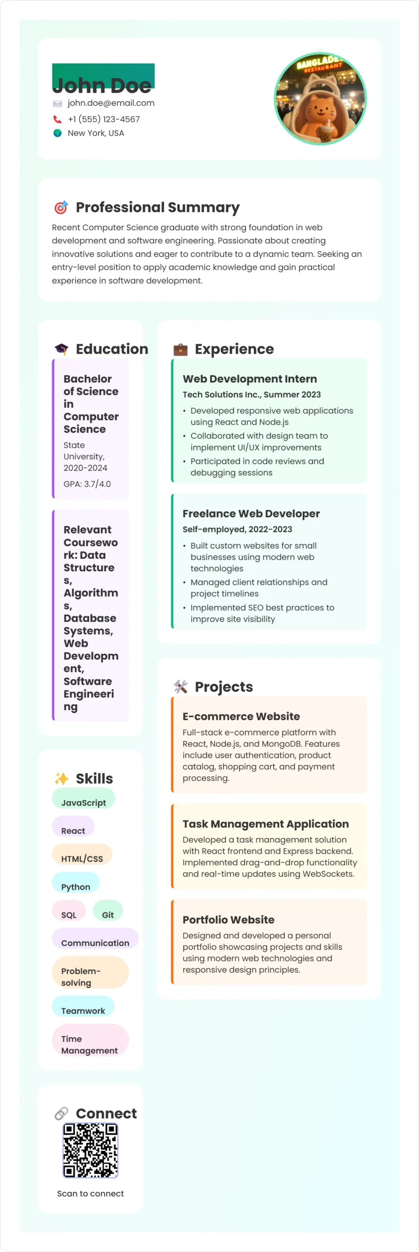 Resume Maker for Freshers Free | Build Job-Ready CV Online 2 Creative Designer Resume Template Preview