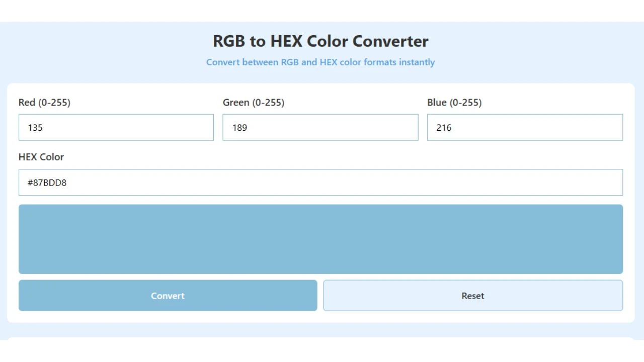 HTML RGB TO HEX Color Converter Online HTML RGB TO HEX Color Converter Online